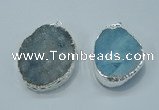 NGP1010 25*35mm - 35*45mm freeform druzy agate beads pendant