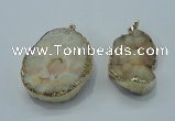 NGP1024 25*35mm - 35*45mm freeform druzy agate beads pendant