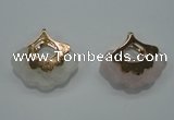 NGP1070 8*25*28mm rose quartz pendants with brass setting