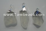 NGP1085 20*30mm - 25*50mm nuggets white crystal pendants