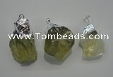 NGP1086 20*30mm - 25*50mm nuggets yellow quartz pendants