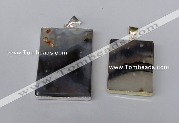 NGP1156 25*35mm - 40*50mm freeform montana agate pendants