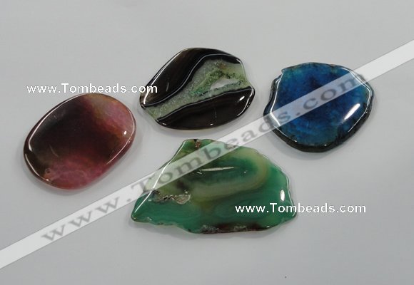 NGP1181 40*50mm - 50*70mm freeform agate gemstone pendants wholesale