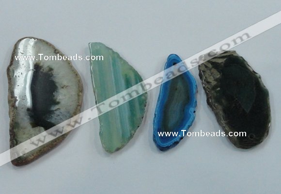 NGP1198 30*50mm - 40*70mm freeform agate gemstone pendants wholesale