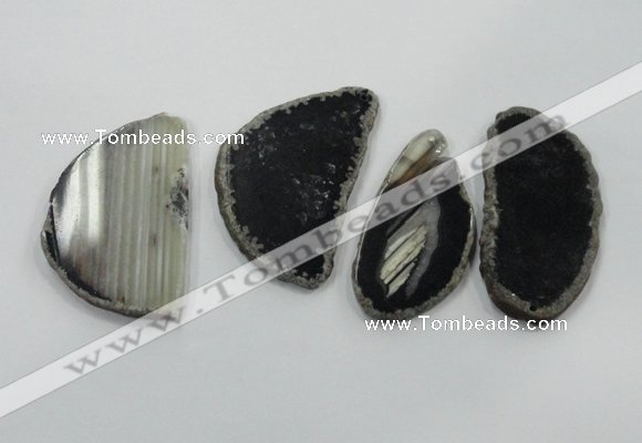 NGP1199 30*55mm - 55*75mm freeform agate gemstone pendants wholesale