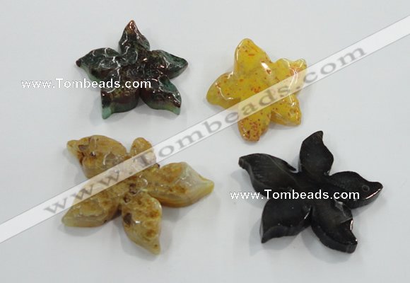 NGP1220 40*45mm - 65*70mm starfish agate gemstone pendants wholesale