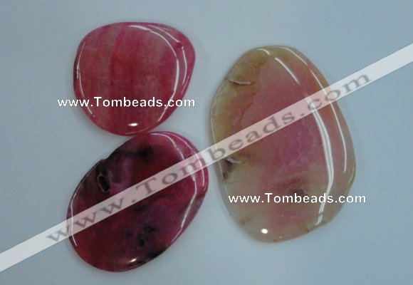 NGP1238 45*50mm - 60*80mm freeform agate gemstone pendants wholesale