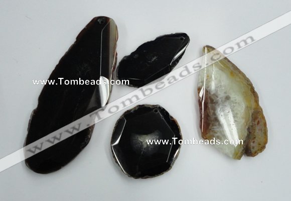 NGP1259 30*45mm - 50*80mm freeform agate gemstone pendants wholesale