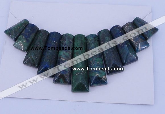 NGP126 Dyed lapis & chrysocolla gemstone pendants set jewelry wholesale