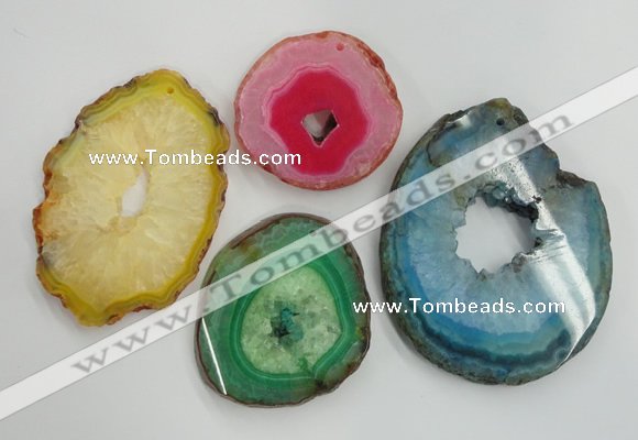 NGP1276 45*55mm - 70*90mm freeform agate gemstone pendants wholesale