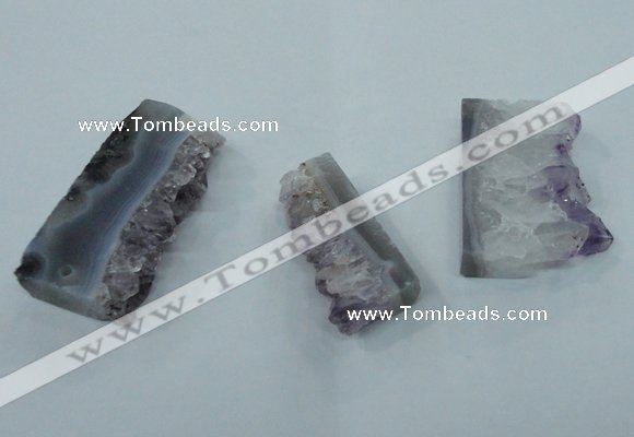 NGP1340 15*30mm - 30*45mm freeform amethyst pendants wholesale