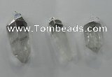 NGP1350 10*35mm - 15*60mm faceted nuggets white crystal pendants