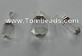 NGP1356 15*30mm - 20*35mm faceted nuggets white crystal pendants