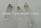 NGP1359 10*45mm - 15*75mm carved white crystal pendants