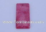 NGP136 2pcs 30*40mm rectangle dyed white jade gemstone pendants