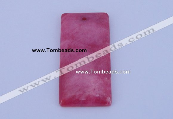 NGP136 2pcs 30*40mm rectangle dyed white jade gemstone pendants