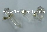 NGP1361 12*35mm - 16*55mm faceted nuggets white crystal pendants