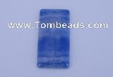NGP137 2pcs 30*40mm rectangle dyed blue lace agate gemstone pendants