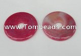 NGP1371 7*50mm - 8*55mm donut agate gemstone pendants