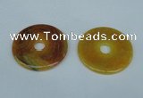 NGP1372 7*50mm - 8*55mm donut agate gemstone pendants