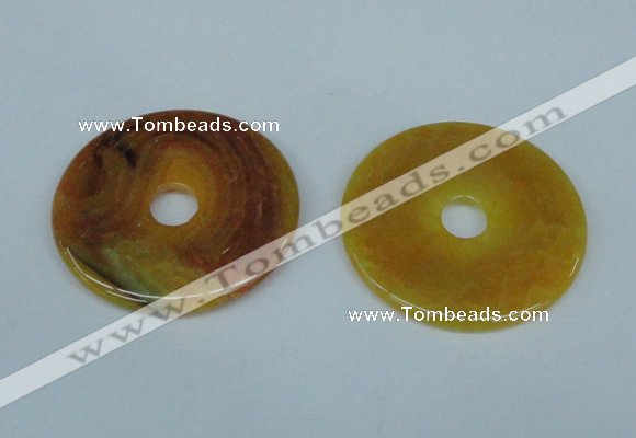 NGP1372 7*50mm - 8*55mm donut agate gemstone pendants