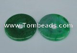 NGP1373 7*50mm - 8*55mm donut agate gemstone pendants