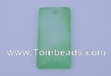 NGP138 2pcs 30*40mm rectangle dyed white jade gemstone pendants