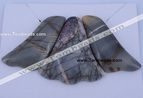 NGP14 Picasso jasper gemstone pendants set jewelry wholesale