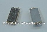 NGP1408 15*30mm - 18*35mm rectangle druzy amethyst pendants wholesale