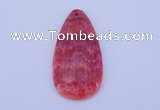 NGP141 2pcs 30*60mm teardrop dyed rhodochrosite gemstone pendants