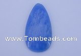 NGP142 2pcs 30*60mm teardrop dyed white jade gemstone pendants