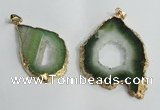 NGP1429 30*45mm - 45*55mm freeform plated druzy agate pendants