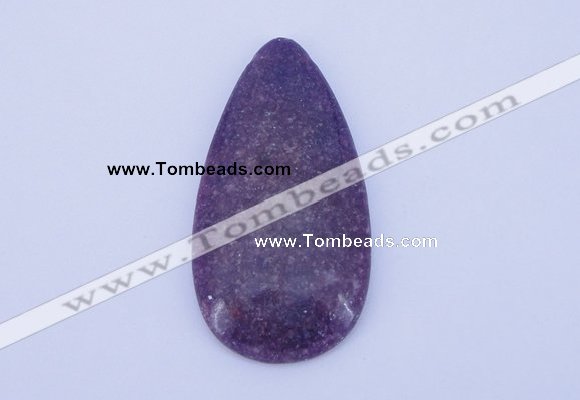 NGP143 2pcs 30*60mm teardrop kunzite gemstone pendants