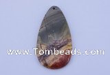 NGP144 2pcs 30*60mm teardrop picasso jasper gemstone pendants