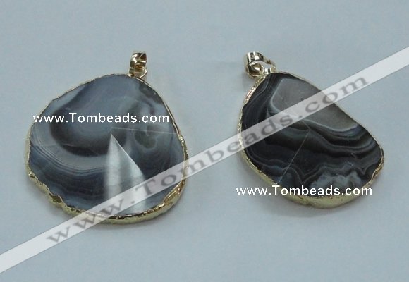 NGP1449 30*40mm - 35*45mm freeform botswana agate pendants