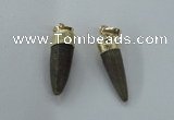 NGP1453 6*20mm - 9*30mm bullet agate gemstone pendants wholesale