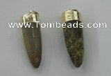 NGP1455 11*35mm - 13*45mm bullet agate gemstone pendants wholesale