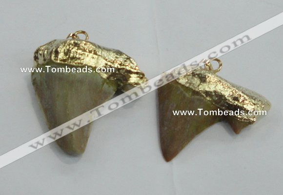 NGP1456 20*30mm - 25*35mm shark teeth pendants wholesale