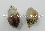 NGP1458 25*40mm - 35*55mm nuggets citrine gemstone pendants