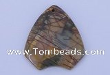 NGP146 2pcs 40*44mm fashion picasso jasper gemstone pendants