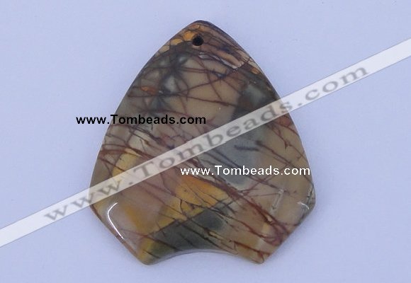 NGP146 2pcs 40*44mm fashion picasso jasper gemstone pendants