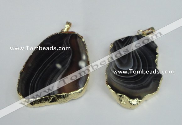 NGP1463 35*45mm - 45*55mm freeform botswana agate pendants