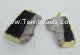 NGP1476 25*40mm - 30*40mm freeform druzy amethyst pedants