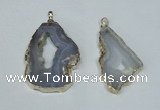 NGP1478 30*45mm - 40*55mm freeform blue lace agate pedants