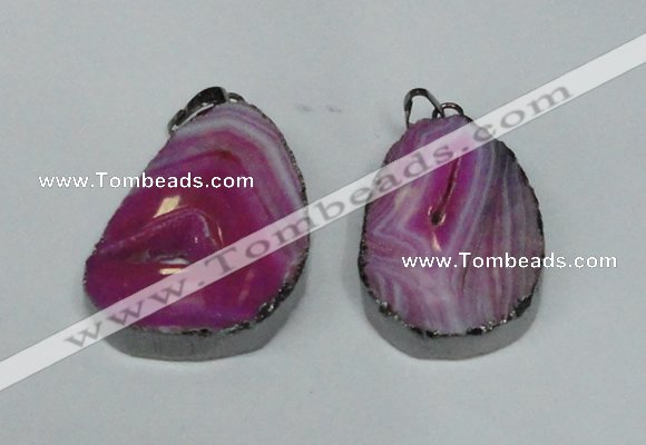 NGP1485 30*45mm - 40*50mm freeform plated druzy agate pendants