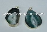 NGP1493 30*45mm - 40*50mm freeform plated druzy agate pendants