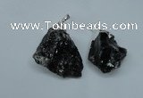 NGP1501 20*30mm - 25*50mm nuggets smoky quartz pendants