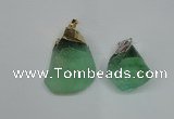 NGP1503 20*30mm - 25*50mm nuggets green fluorite pendants