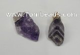 NGP1504 20*30mm - 25*50mm nuggets amethyst gemstone pendants