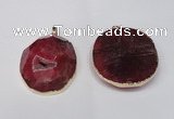 NGP1527 50*55mm - 55*60mm freeform druzy agate pendants